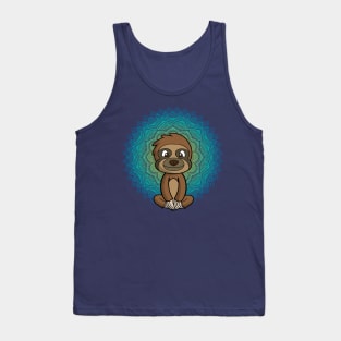 Sloth Yoga Meditate Mandala Tank Top